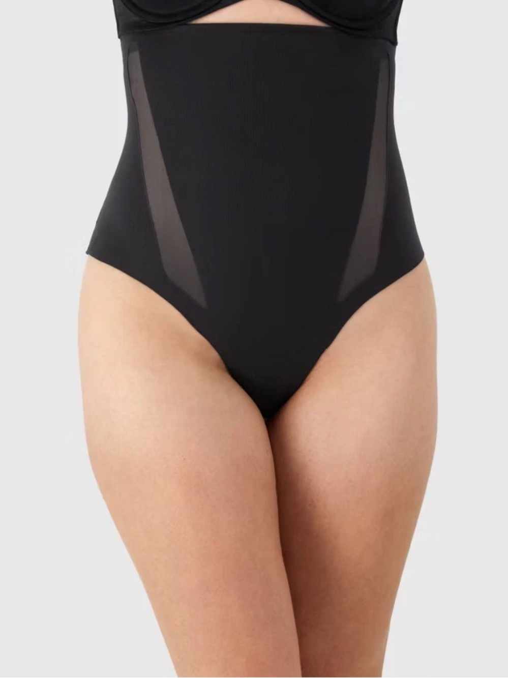 High Waist Thong Shapewear Black Extra Firm Size XL Maidenform Sleek Sculpting